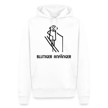 Skifahrer Anfänger - Männer Premium Bio Hoodie - Weiß - Vorne - Nico (187cm)