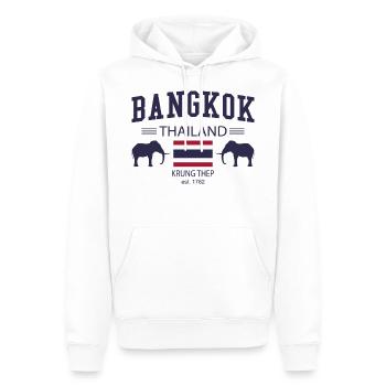 Bangkok - Männer Premium Bio Hoodie - Weiß - Vorne - Nico (187cm)