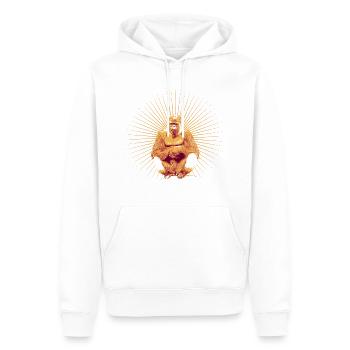 Gorilla Retro - Männer Premium Bio Hoodie - Weiß - Vorne - Nico (187cm)