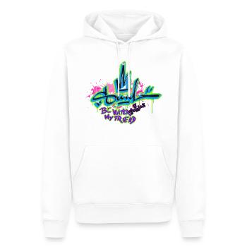 Soul - Schweizer Graffiti-Kleidungsmarke - Männer Premium Bio Hoodie - Weiß - Vorne - Nico (187cm)