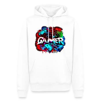 Gamer - Spiele & Videospiele - Männer Premium Bio Hoodie - Weiß - Vorne - Nico (187cm)