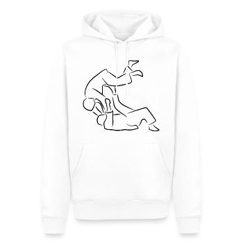 Judo - Männer Premium Bio Hoodie - Weiß - Vorne - Nico (187cm)