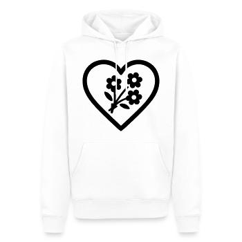 Heart + Florist – Super Florist - Men’s Premium Organic Hoodie - white - Front - Nico (187cm)