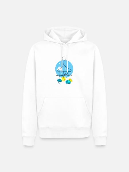 Weather, Weather, Wetter - Men’s Premium Organic Hoodie - white