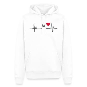 2541614 11825074 koeln - Männer Premium Bio Hoodie - Weiß - Vorne - Nico (187cm)