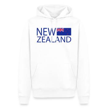 New Zealand - Männer Premium Bio Hoodie - Weiß - Vorne - Nico (187cm)