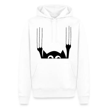 Katze Kratzspur - Männer Premium Bio Hoodie - Weiß - Vorne - Nico (187cm)