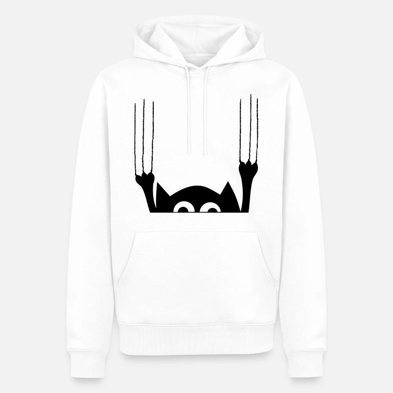 Katze Kratzspur - Männer Premium Bio Hoodie - undefined