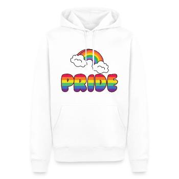 Gay Pride Regenbogen Wolke CSD LGBTQ - Männer Premium Bio Hoodie - Weiß - Vorne - Nico (187cm)