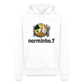 norminho.7 2022 Collection - Männer Premium Bio Hoodie - Weiß - Vorne - Nico (187cm)