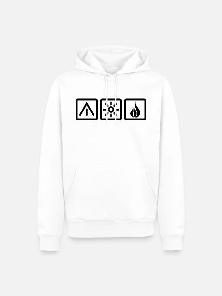 Tent sun fire - Men’s Premium Organic Hoodie - white