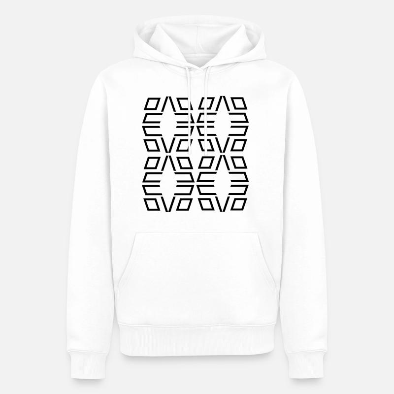Forme unique - Sweat à capuche Premium bio Homme - blanc