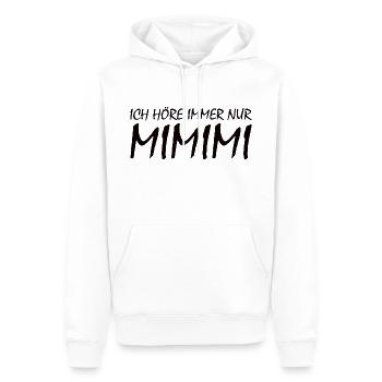 MIMIMI Spruch für Jammerlappen und Heulsusen - Männer Premium Bio Hoodie - Weiß - Vorne - Nico (187cm)
