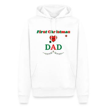 -Papa Weihnachtsdesign- - Männer Premium Bio Hoodie - Weiß - Vorne - Nico (187cm)