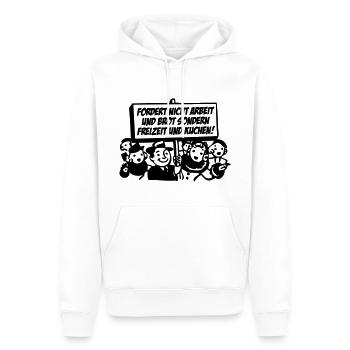Freizeit und Kuchen - Männer Premium Bio Hoodie - Weiß - Vorne - Nico (187cm)