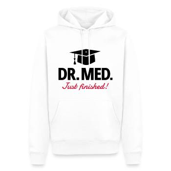 Docteur mortier - Sweat à capuche Premium bio Homme - blanc - Devant - Nico (187cm)