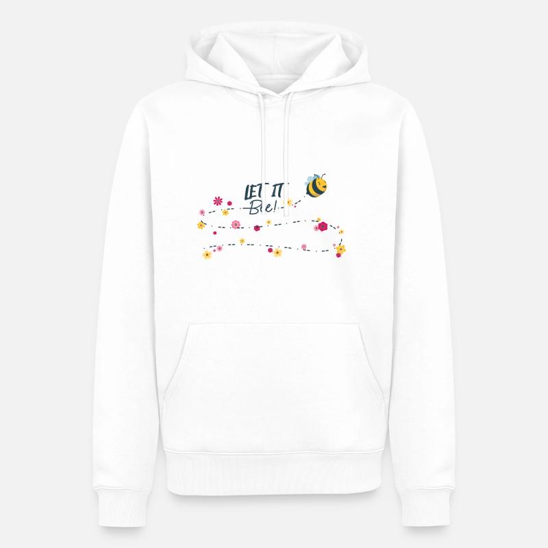 Lass es sein - Männer Premium Bio Hoodie - Weiß