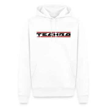 Techno - Sweat à capuche Premium bio Homme - blanc - Devant - Nico (187cm)