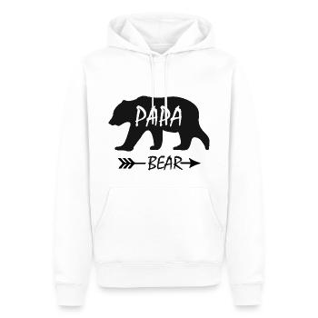 Papa Shirts / Papa Bär / Papa Sprüche / Papa Bear - Männer Premium Bio Hoodie - Weiß - Vorne - Nico (187cm)