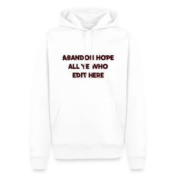 Edit Pain - Men’s Premium Organic Hoodie - white - Front - Nico (187cm)