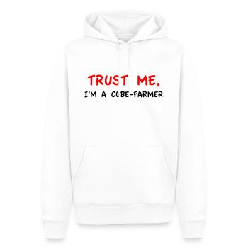 Croyez-moi, je suis un Cube-Farmer - Sweat à capuche Premium bio Homme - blanc - Devant - Nico (187cm)