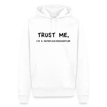 Trust Me I'm a Data Scientist - Men’s Premium Organic Hoodie - white - Front - Nico (187cm)