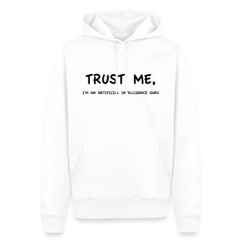 Croyez-moi, je suis un gourou de l’intelligence artificielle - Sweat à capuche Premium bio Homme - blanc - Devant - Nico (187cm)