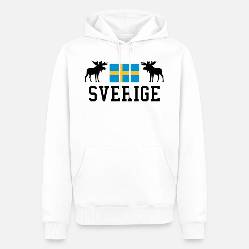 Sverige - Sweat à capuche Premium bio Homme - blanc