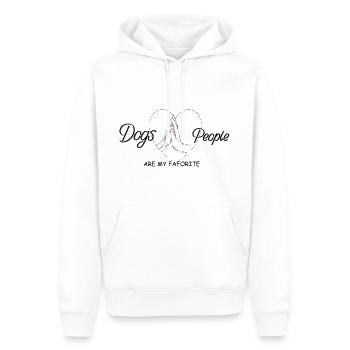 dogs and people - Männer Premium Bio Hoodie - Weiß - Vorne - Nico (187cm)