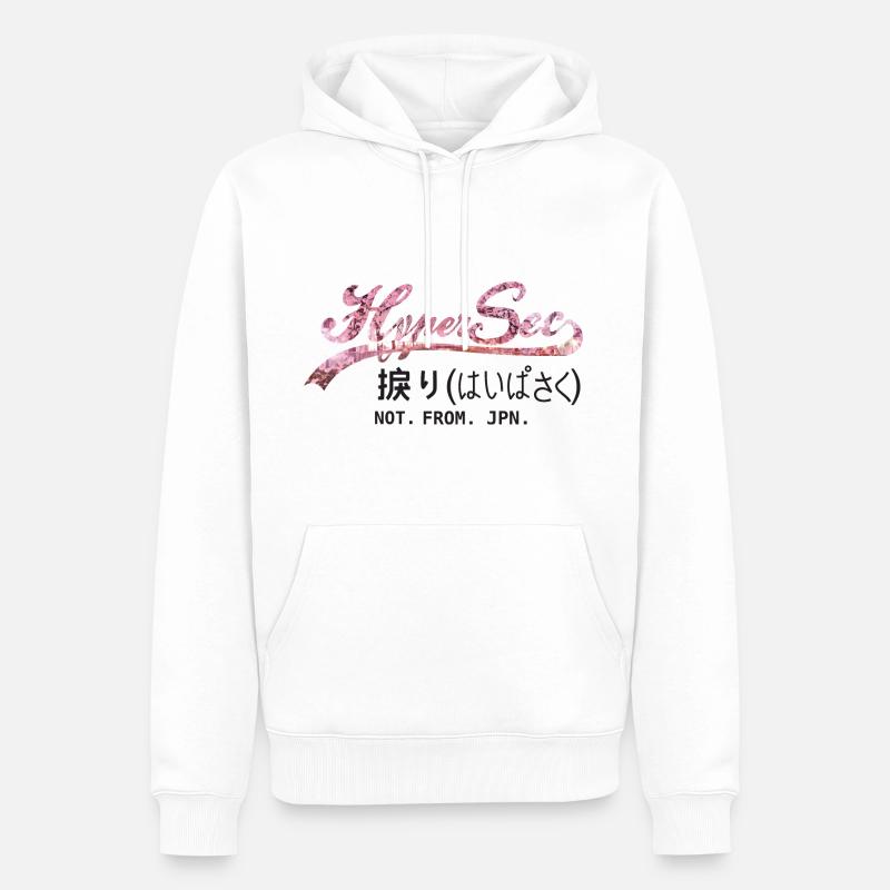 hypersec couleur 1 - Sweat à capuche Premium bio Homme - blanc