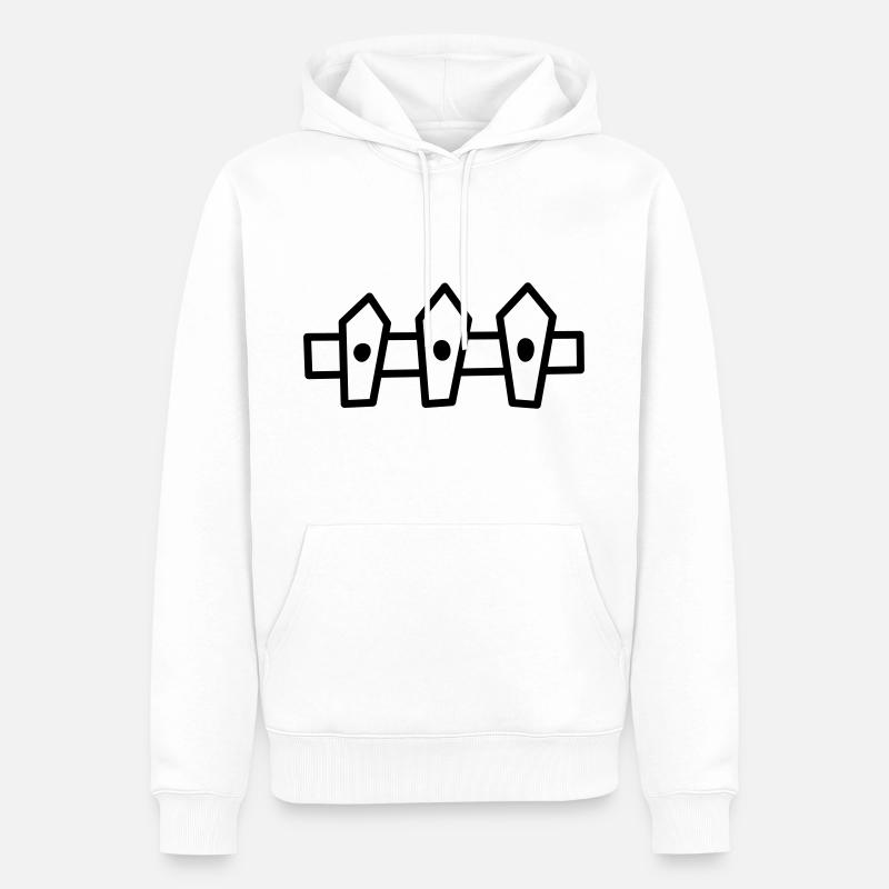 Clôture ou clôture de jardin - Sweat à capuche Premium bio Homme - blanc