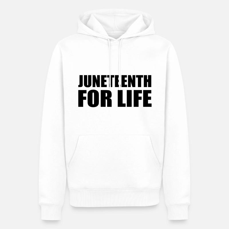 juneteenth - Männer Premium Bio Hoodie - Weiß