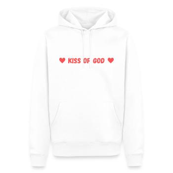 Kiss of God - Männer Premium Bio Hoodie - Weiß - Vorne - Nico (187cm)