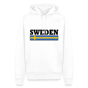 Suède - Sweat à capuche Premium bio Homme - blanc - Devant - Nico (187cm)