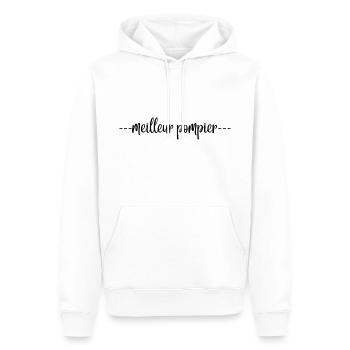 meilleur pompier - Sweat à capuche Premium bio Homme - blanc - Devant - Nico (187cm)