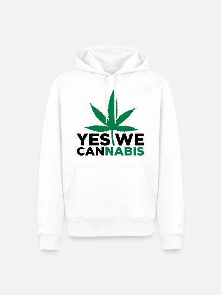 Yes We Cannabis! - Männer Premium Bio Hoodie - Weiß