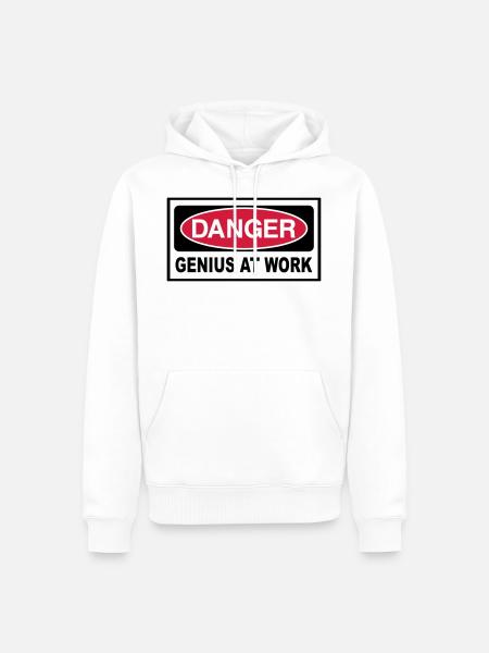 Genie - Männer Premium Bio Hoodie - Weiß