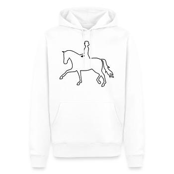 Dressur - Männer Premium Bio Hoodie - Weiß - Vorne - Nico (187cm)
