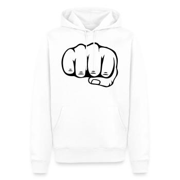 Faust - Männer Premium Bio Hoodie - Weiß - Vorne - Nico (187cm)