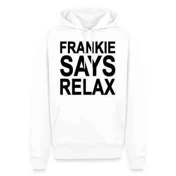 Frankie says relax - Sweat à capuche Premium bio Homme - blanc - Devant - Nico (187cm)
