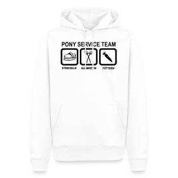 Pony - Männer Premium Bio Hoodie - Weiß - Vorne - Nico (187cm)
