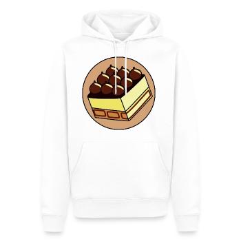 Tiramisu 2 Schichtdessert Mascarpone Cappuccino - Männer Premium Bio Hoodie - Weiß - Vorne - Nico (187cm)