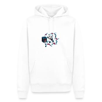 panda danse - Sweat à capuche Premium bio Homme - blanc - Devant - Nico (187cm)