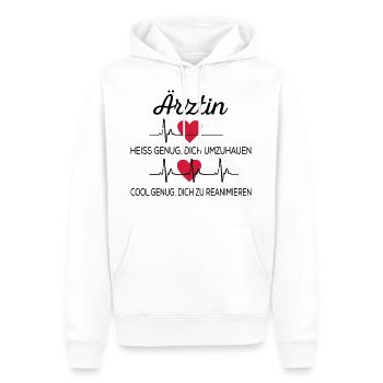 Ärztin - Männer Premium Bio Hoodie - Weiß - Vorne - Nico (187cm)