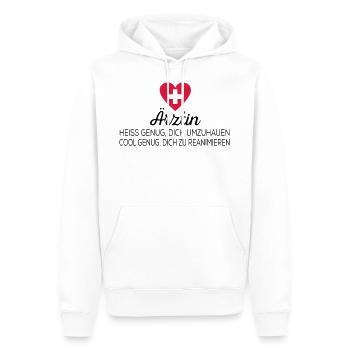 Ärztin - Männer Premium Bio Hoodie - Weiß - Vorne - Nico (187cm)