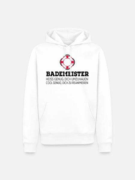 Bademeister - Männer Premium Bio Hoodie - Weiß