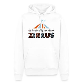 Zirkus - Männer Premium Bio Hoodie - Weiß - Vorne - Nico (187cm)