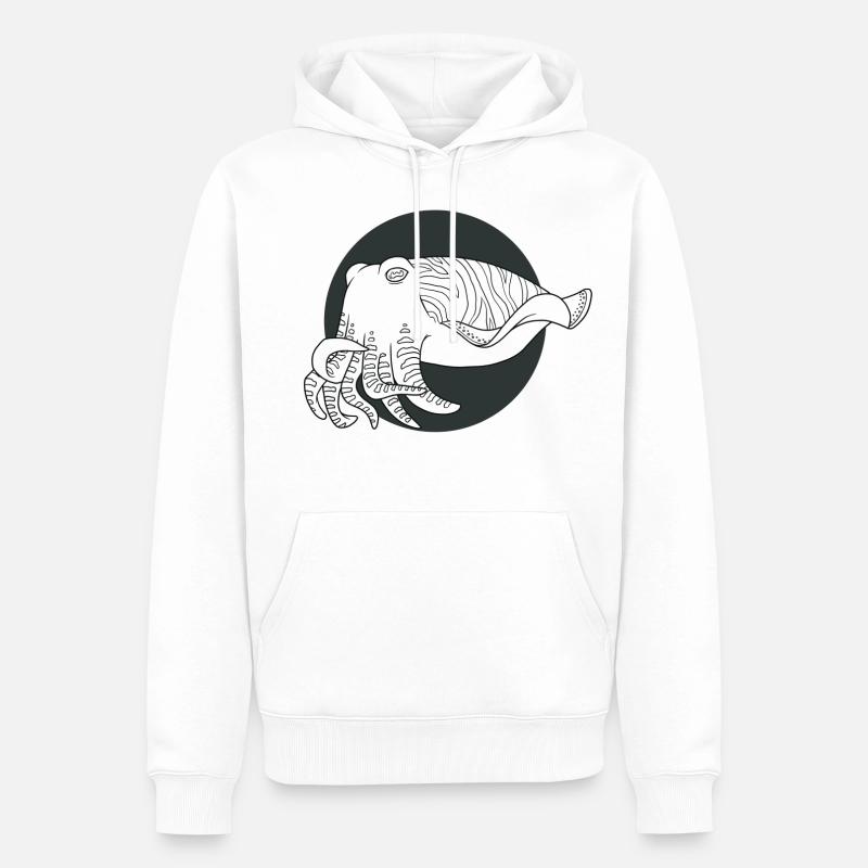 Cuttlefish - Männer Premium Bio Hoodie - Weiß