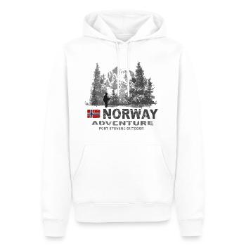 Norway - Norge - Norwegen - Fishing - Angeln - Männer Premium Bio Hoodie - Weiß - Vorne - Nico (187cm)