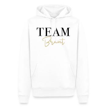 Team Braut Junggesellinnenabschied Hochzeit - Männer Premium Bio Hoodie - Weiß - Vorne - Nico (187cm)
